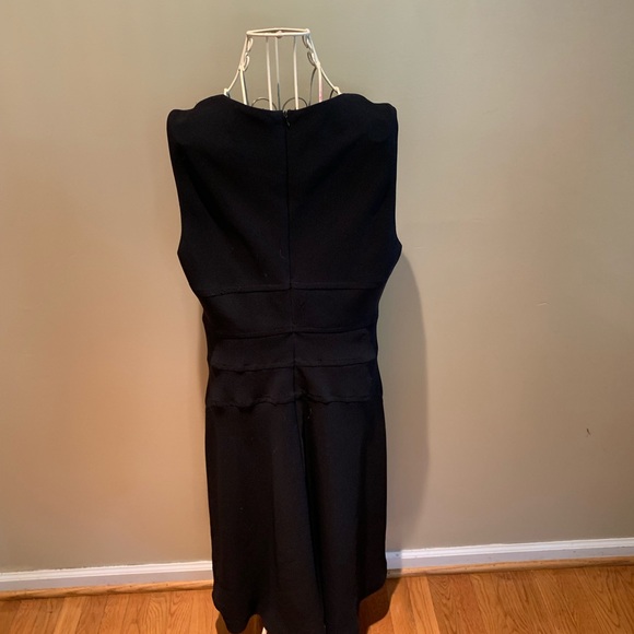 CALVIN KLEIN Black Sheath Dress - Size 14 - Picture 4 of 8